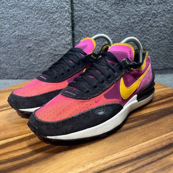 Nike Waffle One SE Casual Lifestyle Sneakers Sport Shoes Pink Yellow Women 7.5 - Picture 7 of 12